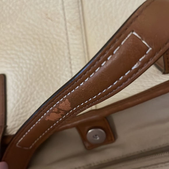 Coach Hadley Luxe Grain Leather Bag in SILVER/IVORY No C1492-F31334. - Picture 12 of 13